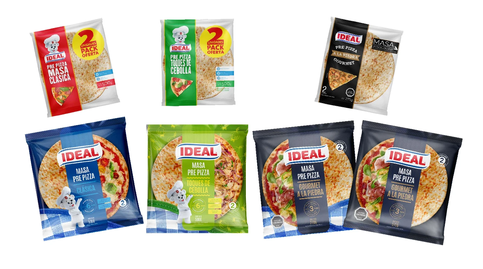 Resumen de la primera ruta de rediseño para líneas clásica, sabores y gourmet.