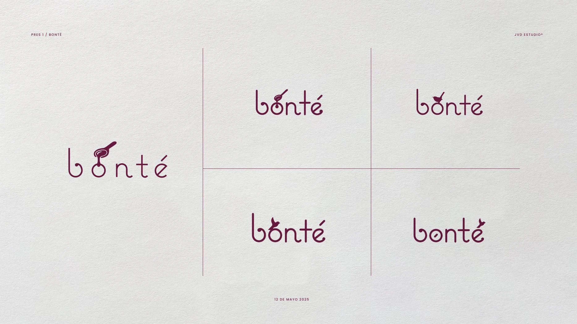 Comparación de alternativas de refresh de logotipo.