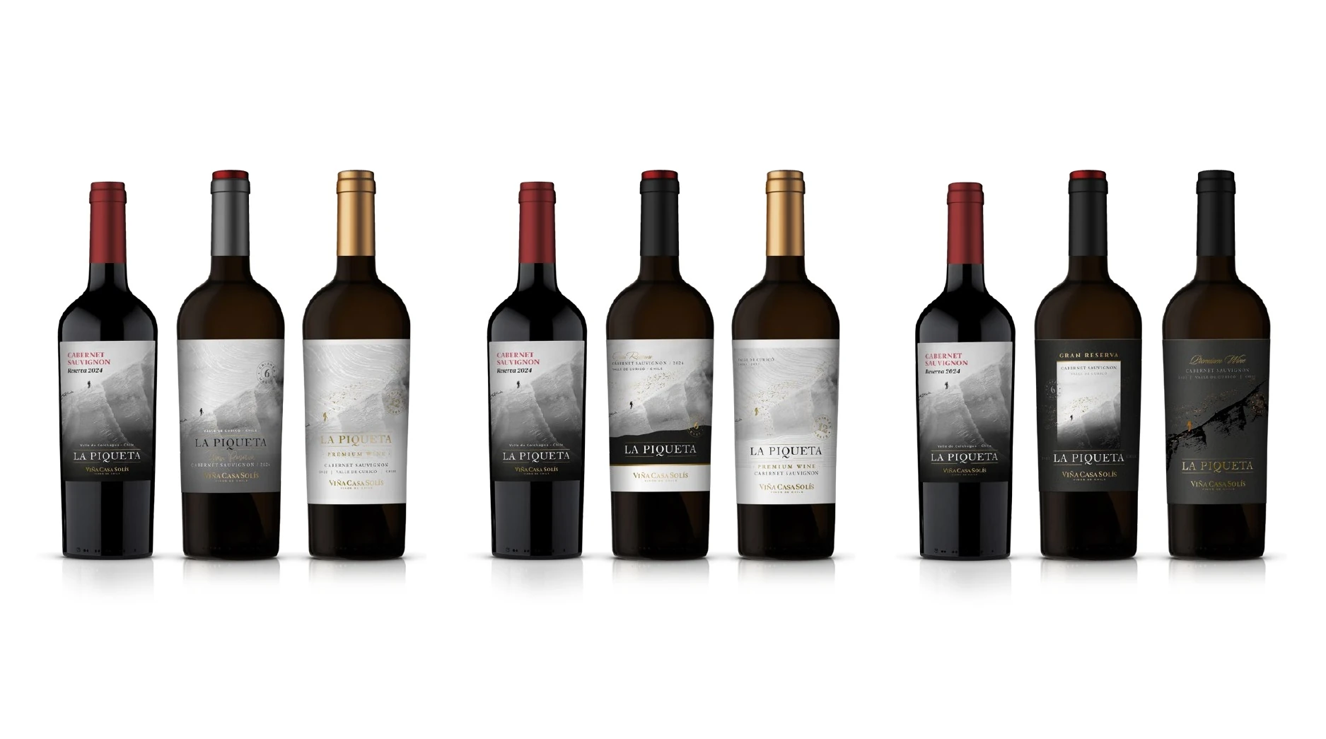 Resumen de las rutas de La Piqueta con jerarquías Reserva, Gran Reserva y Premium.