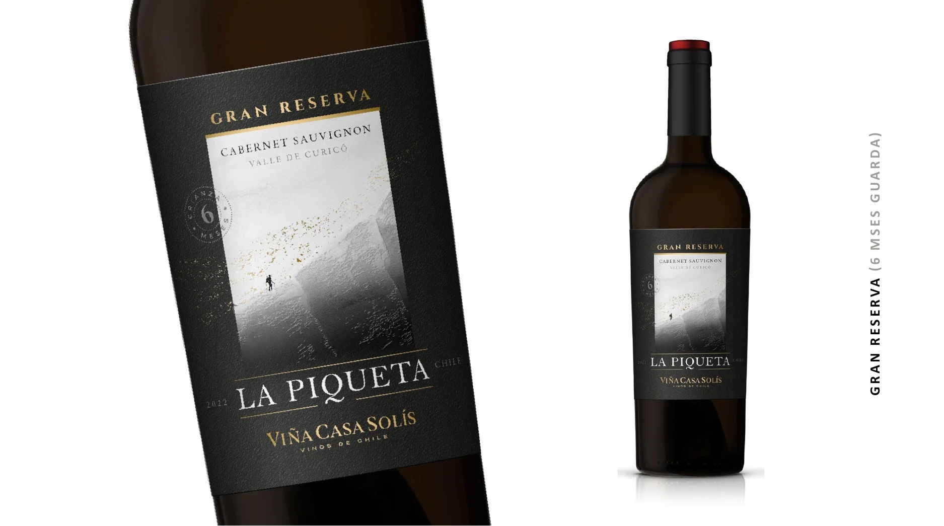Ruta oscura premium de La Piqueta con montaña y terminaciones metálicas.