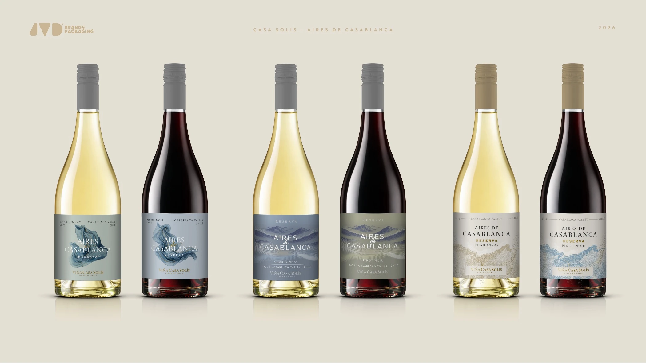 Resumen de propuestas para Aires de Casablanca en Sauvignon Blanc, Chardonnay y Pinot Noir.