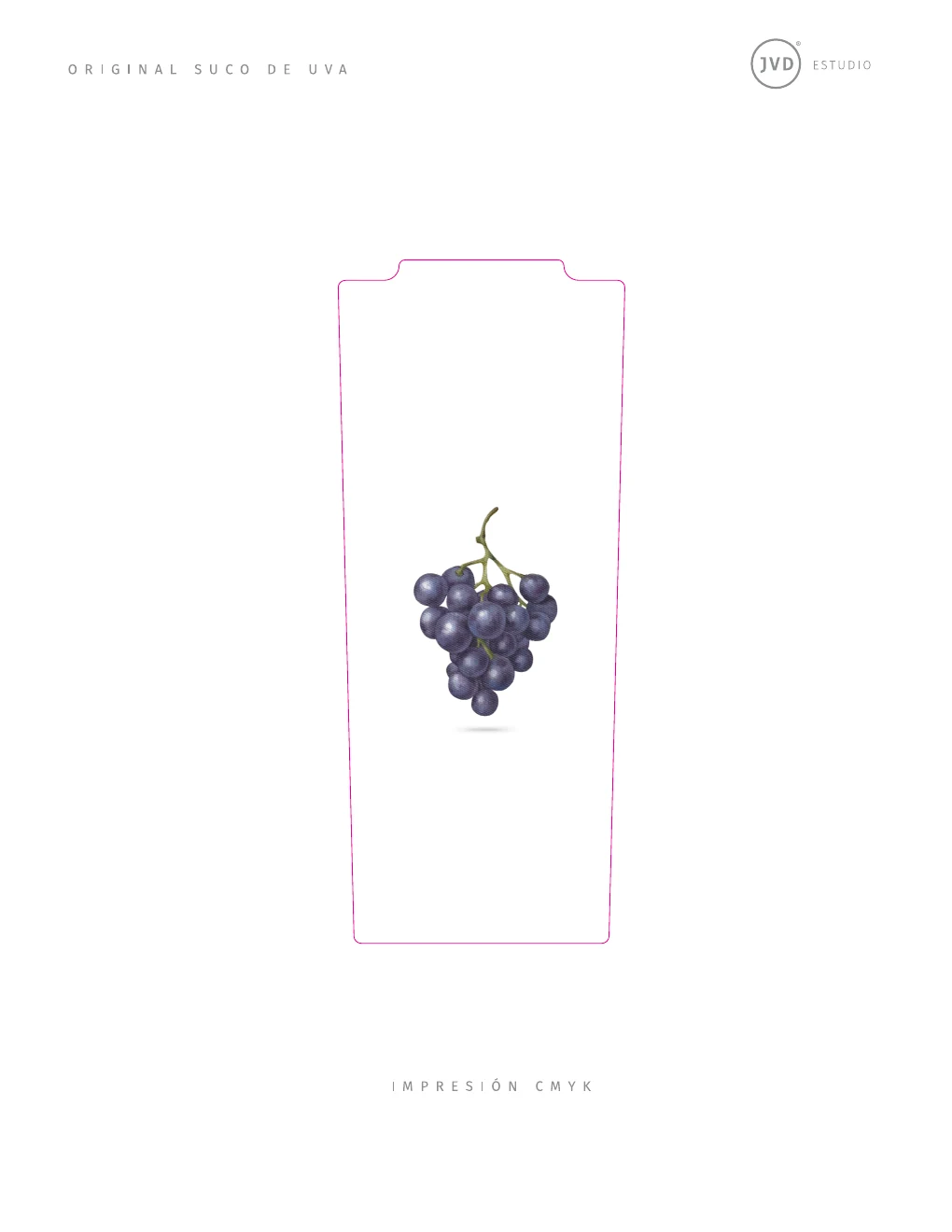 Detalle de la ilustración de uvas utilizada en la etiqueta Casa Madeira.