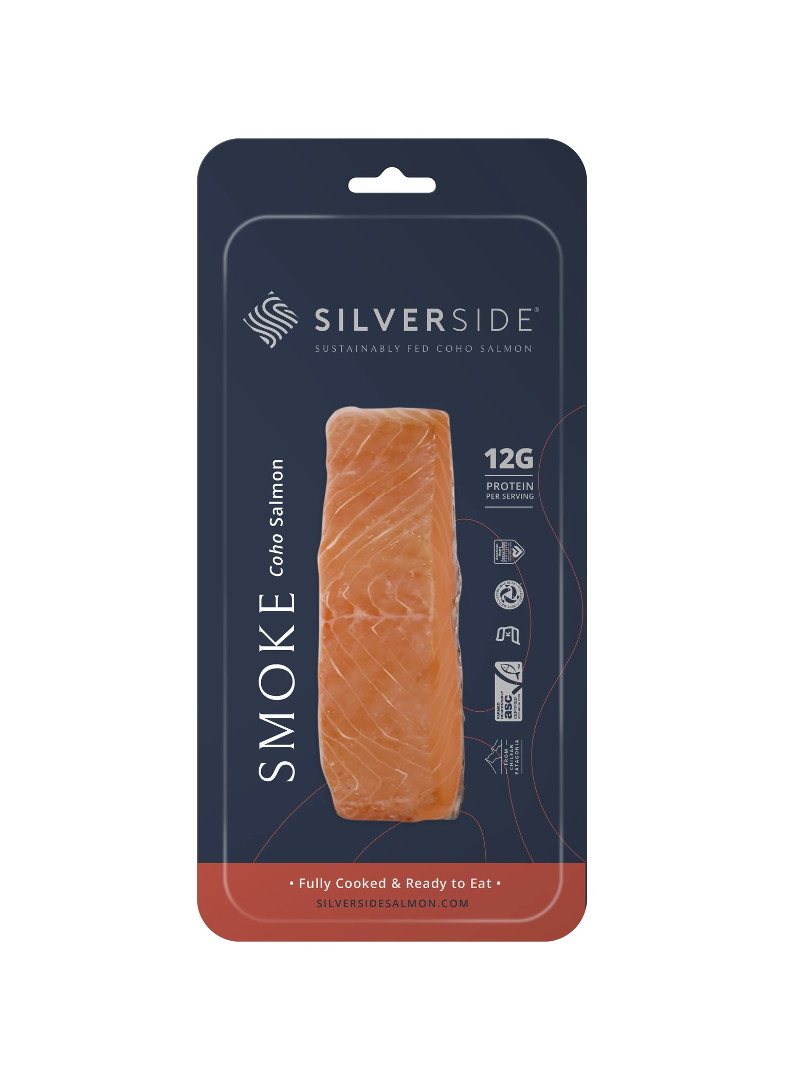 Envase Silverside para salmón ahumado.