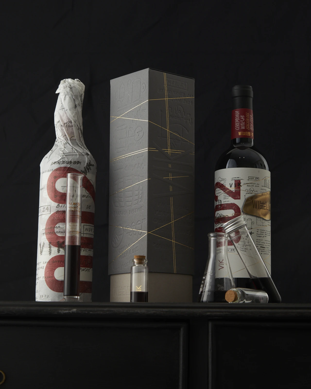 VIK WineLab · sistema de identidad y packaging 2023–2025